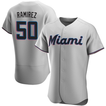 Men's Miami Marlins Agustin Ramirez Gray Road Jersey - Authentic