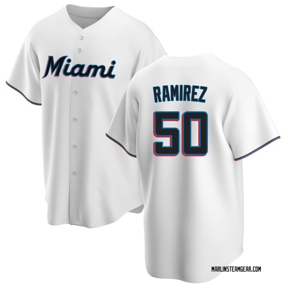 Men's Miami Marlins Agustin Ramirez White Home Jersey - Replica