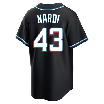 Men's Miami Marlins Andrew Nardi Black Fashion Out Jersey - Replica