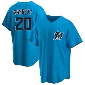 Men's Miami Marlins Braxton Garrett Blue Alternate Jersey - Replica