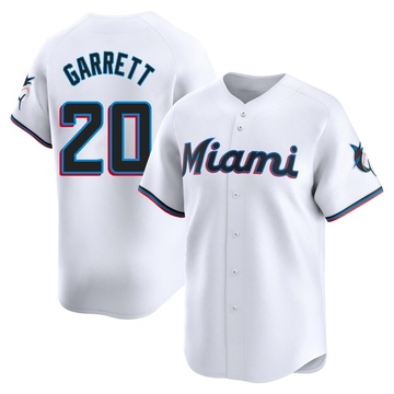 Men's Miami Marlins Braxton Garrett White Home Jersey - Limited