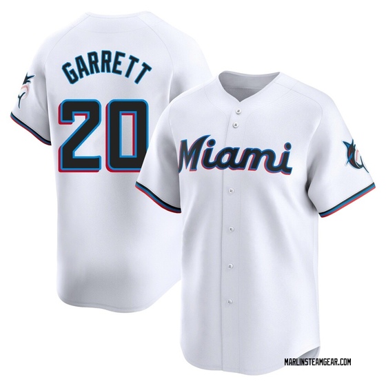 Men's Miami Marlins Braxton Garrett White Home Jersey - Limited