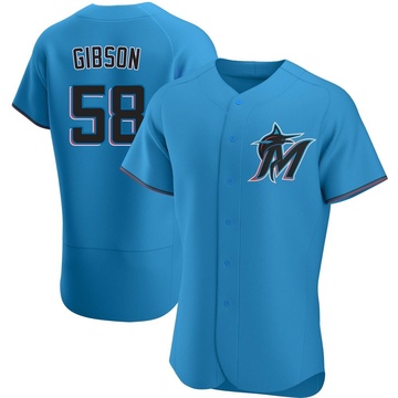 Men's Miami Marlins Cade Gibson Blue Alternate Jersey - Authentic