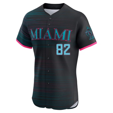 Men's Miami Marlins Christian Roa Black 2025 City Connect Jersey - Elite