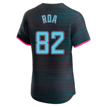 Men's Miami Marlins Christian Roa Black 2025 City Connect Jersey - Elite