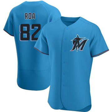 Men's Miami Marlins Christian Roa Blue Alternate Jersey - Authentic