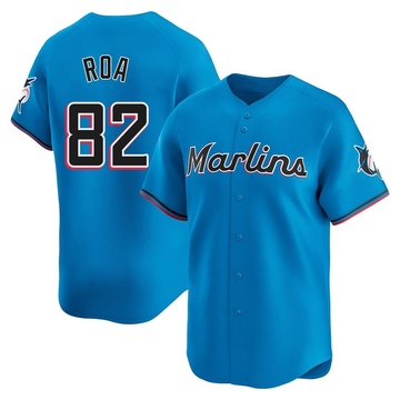 Men's Miami Marlins Christian Roa Blue Alternate Jersey - Limited