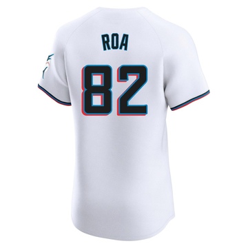 Men's Miami Marlins Christian Roa White Home Jersey - Elite