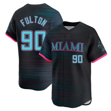 Men's Miami Marlins Dax Fulton Black 2025 City Connect Jersey - Limited