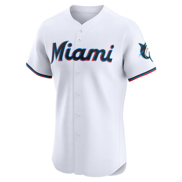 Men's Miami Marlins Dax Fulton White Home Jersey - Elite