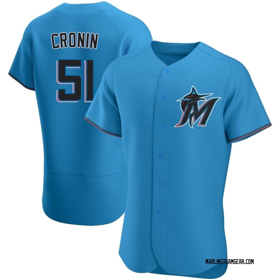 Men's Miami Marlins Declan Cronin Blue Alternate Jersey - Authentic