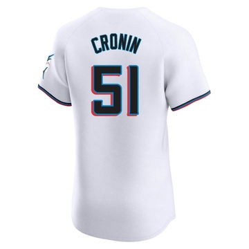 Men's Miami Marlins Declan Cronin White Home Jersey - Elite