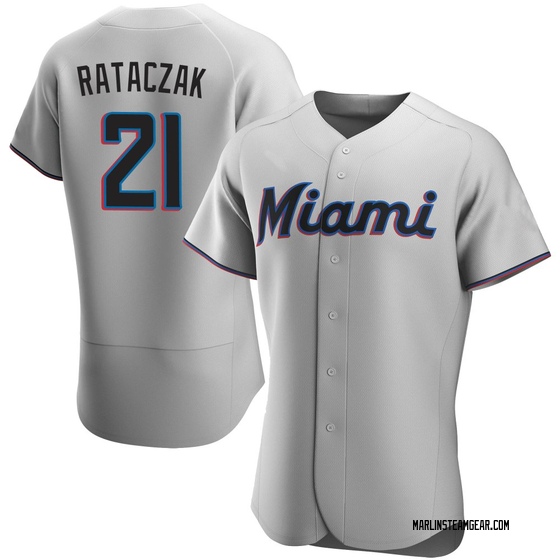 Men's Miami Marlins Eric Rataczak Gray Road Jersey - Authentic