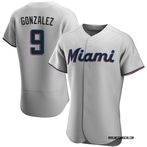 Men's Miami Marlins Erik Gonzalez Gray Road Jersey - Authentic