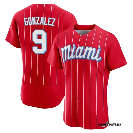 Men's Miami Marlins Erik Gonzalez Red 2021 City Connect Jersey - Authentic