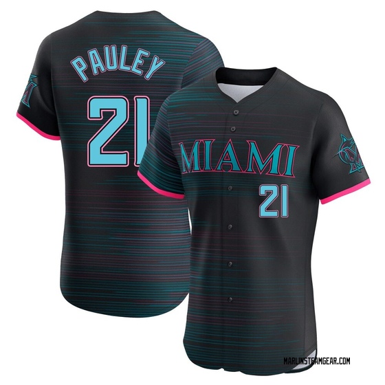 Men's Miami Marlins Graham Pauley Black 2025 City Connect Jersey - Elite