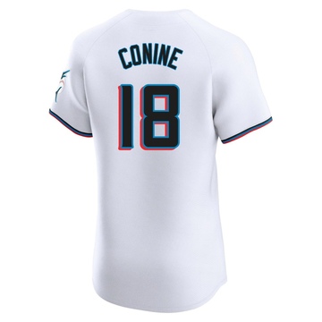 Men's Miami Marlins Griffin Conine White Home Jersey - Elite