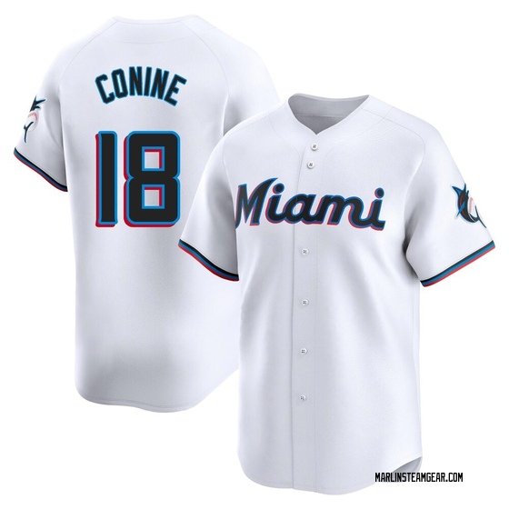 Men's Miami Marlins Griffin Conine White Home Jersey - Limited
