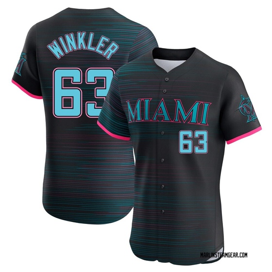 Men's Miami Marlins Jack Winkler Black 2025 City Connect Jersey - Elite