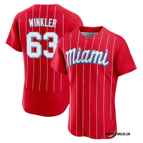 Men's Miami Marlins Jack Winkler Red 2021 City Connect Jersey - Authentic