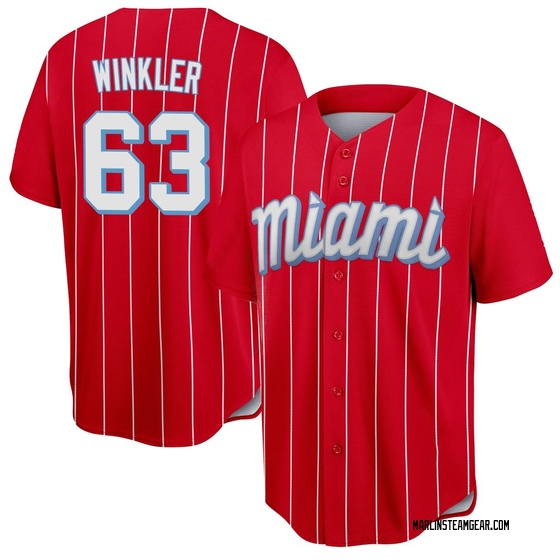 Men's Miami Marlins Jack Winkler Red 2021 City Connect Jersey - Replica