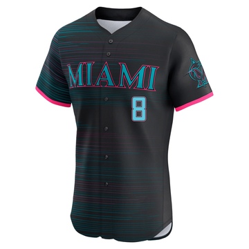 Men's Miami Marlins Javier Sanoja Black 2025 City Connect Jersey - Elite