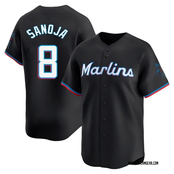 Men's Miami Marlins Javier Sanoja Black Alternate Jersey - Limited