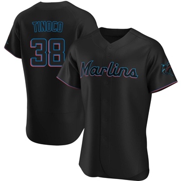 Men's Miami Marlins Jesus Tinoco Black Alternate Jersey - Authentic