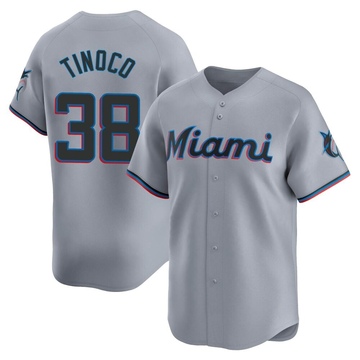 Men's Miami Marlins Jesus Tinoco Gray Road Jersey - Limited