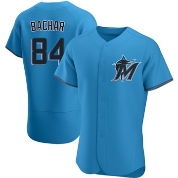 Men's Miami Marlins Lake Bachar Blue Alternate Jersey - Authentic