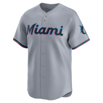 Men's Miami Marlins Luarbert Arias Gray Road Jersey - Limited