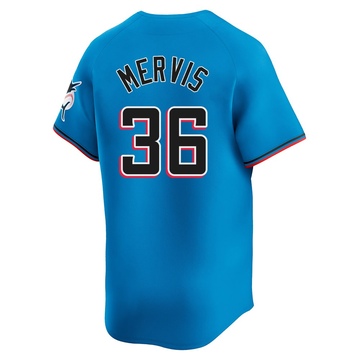 Men's Miami Marlins Matt Mervis Blue Alternate Jersey - Limited