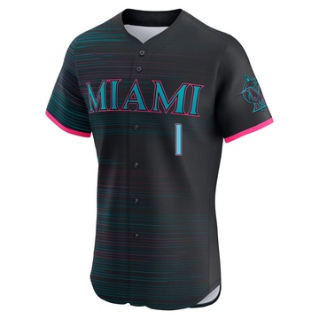 Men's Miami Marlins Nick Gordon Black 2025 City Connect Jersey - Elite