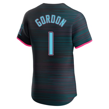 Men's Miami Marlins Nick Gordon Black 2025 City Connect Jersey - Elite