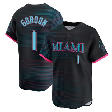 Men's Miami Marlins Nick Gordon Black 2025 City Connect Jersey - Limited
