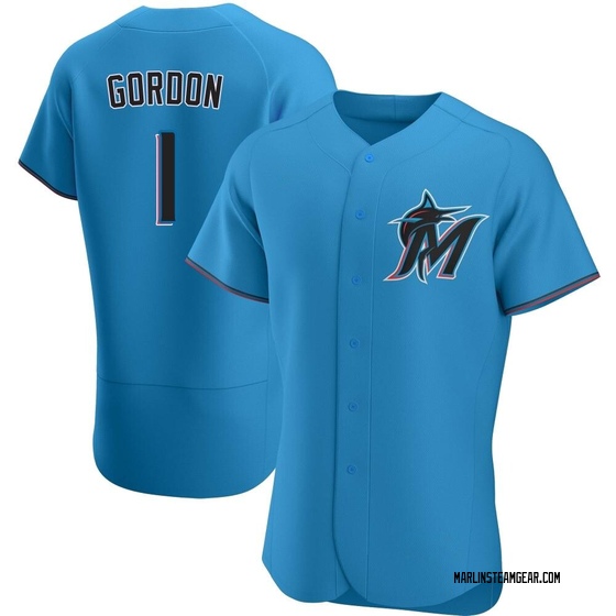 Men's Miami Marlins Nick Gordon Blue Alternate Jersey - Authentic