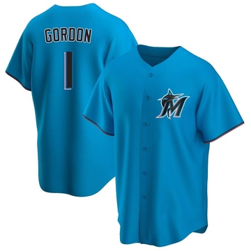 Men's Miami Marlins Nick Gordon Blue Alternate Jersey - Replica