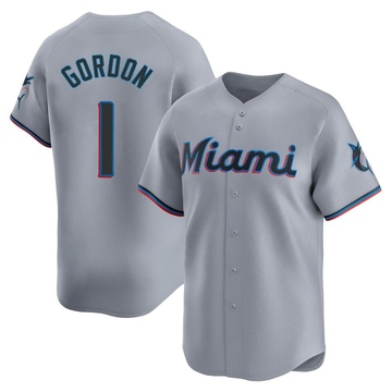 Men's Miami Marlins Nick Gordon Gray Road Jersey - Limited