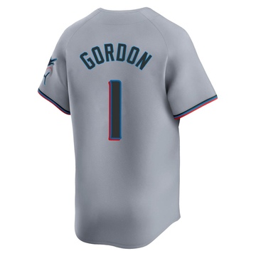 Men's Miami Marlins Nick Gordon Gray Road Jersey - Limited