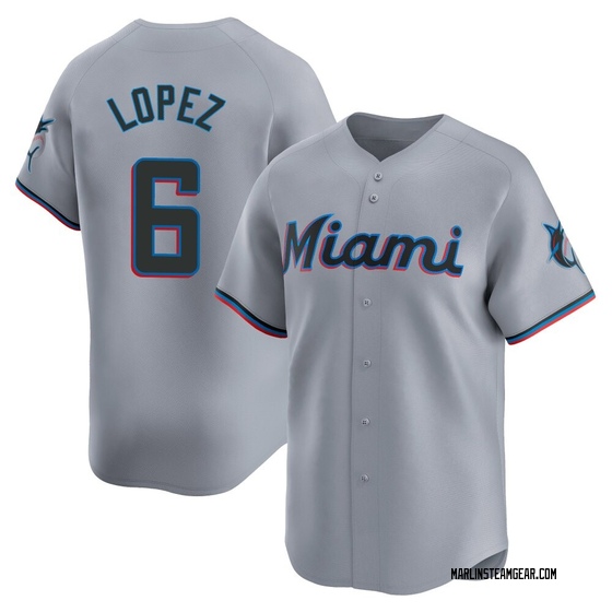 Men's Miami Marlins Otto Lopez Gray Road Jersey - Limited