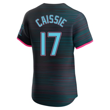 Men's Miami Marlins Owen Caissie Black 2025 City Connect Jersey - Elite