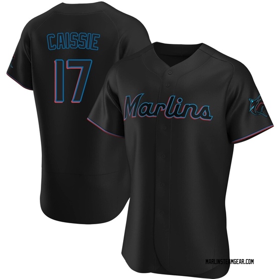 Men's Miami Marlins Owen Caissie Black Alternate Jersey - Authentic