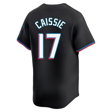 Men's Miami Marlins Owen Caissie Black Alternate Jersey - Limited