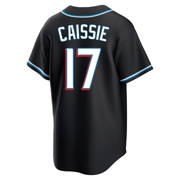 Men's Miami Marlins Owen Caissie Black Fashion Out Jersey - Replica