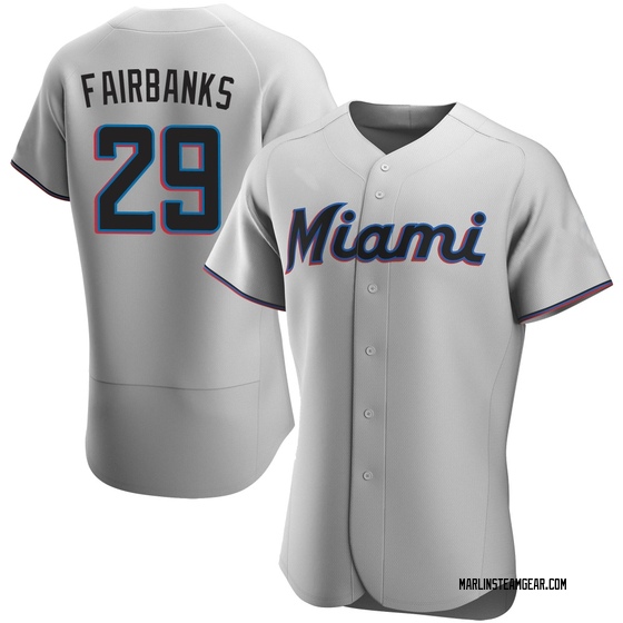 Men's Miami Marlins Pete Fairbanks Gray Road Jersey - Authentic