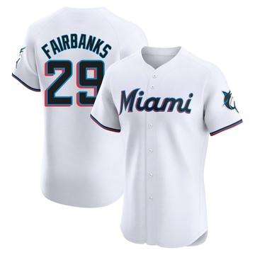 Men's Miami Marlins Pete Fairbanks White Home Jersey - Elite