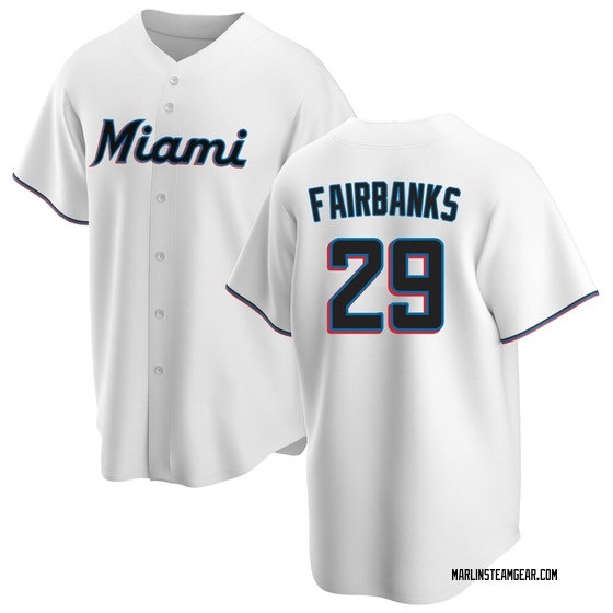 Men's Miami Marlins Pete Fairbanks White Home Jersey - Replica