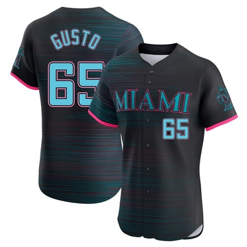 Men's Miami Marlins Ryan Gusto Black 2025 City Connect Jersey - Elite