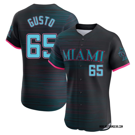 Men's Miami Marlins Ryan Gusto Black 2025 City Connect Jersey - Elite