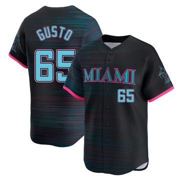 Men's Miami Marlins Ryan Gusto Black 2025 City Connect Jersey - Limited